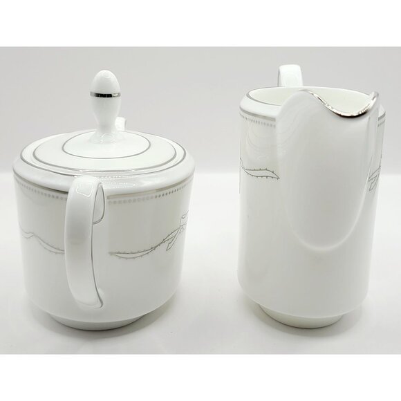 Vera Wang Fine Bone China by Wedgwood LOVE KNOTS Creamer & Sugar Bowl Brand New - Picture 6 of 15